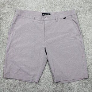 Travis Mathew Beck Shorts Mens 38 Purple Flat Front Golf Stretch‎ w/ 10" inseam
